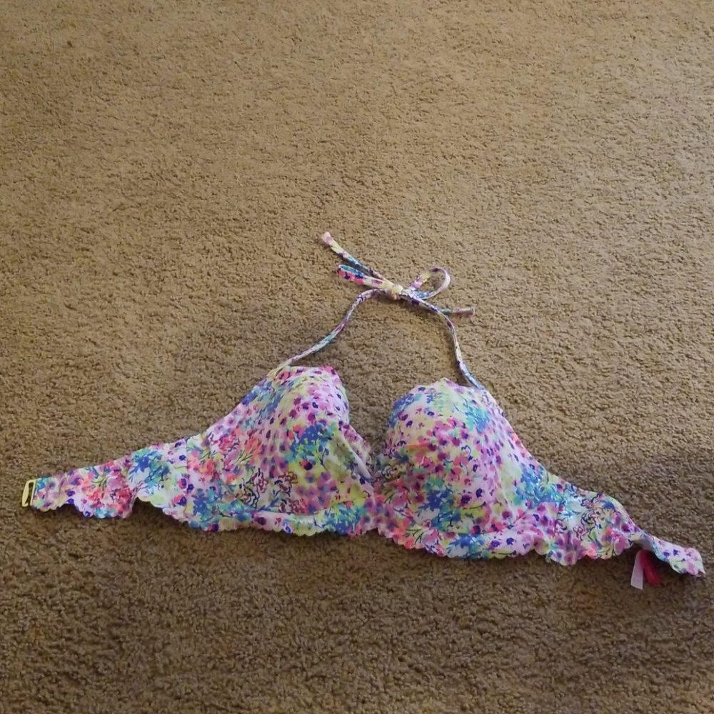 Victoria secret floral halter swim top